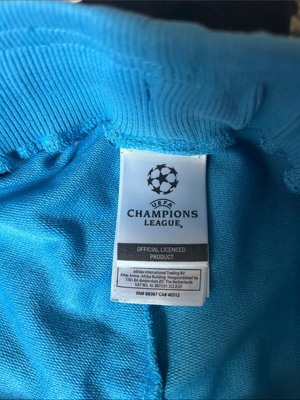 adidas Bright Blue UEFA Champions League pants